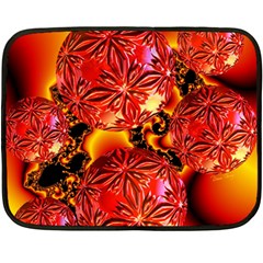  Flame Delights, Abstract Red Orange Mini Fleece Blanket (two Sided) by DianeClancy