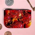  Flame Delights, Abstract Red Orange Coin Change Purse Front