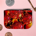  Flame Delights, Abstract Red Orange Coin Change Purse Back