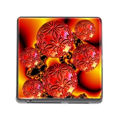  Flame Delights, Abstract Red Orange Memory Card Reader With Storage (square) by DianeClancy