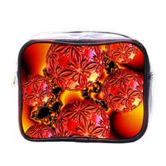  Flame Delights, Abstract Red Orange Mini Travel Toiletry Bag (one Side) by DianeClancy