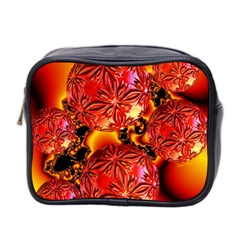  Flame Delights, Abstract Red Orange Mini Travel Toiletry Bag (two Sides) by DianeClancy