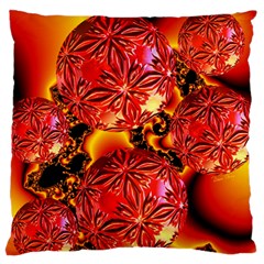  Flame Delights, Abstract Red Orange Large Cushion Case (single Sided)  by DianeClancy