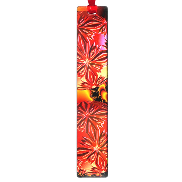  Flame Delights, Abstract Red Orange Large Bookmark