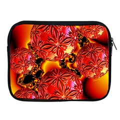  Flame Delights, Abstract Red Orange Apple Ipad Zippered Sleeve by DianeClancy