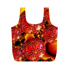  Flame Delights, Abstract Red Orange Reusable Bag (m) by DianeClancy