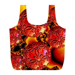  Flame Delights, Abstract Red Orange Reusable Bag (l) by DianeClancy