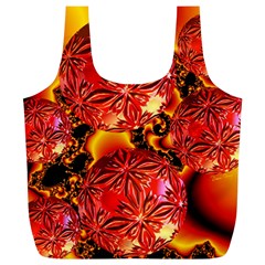  Flame Delights, Abstract Red Orange Reusable Bag (xl)