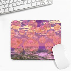 Glorious Skies, Abstract Pink And Yellow Dream Small Mouse Pad (rectangle) by DianeClancy