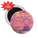 Glorious Skies, Abstract Pink And Yellow Dream 2.25  Button Magnet (10 pack) Front