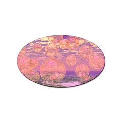 Glorious Skies, Abstract Pink And Yellow Dream Sticker 10 Pack (oval) by DianeClancy