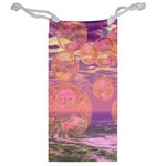 Glorious Skies, Abstract Pink And Yellow Dream Jewelry Bag Back