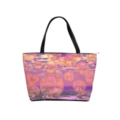 Glorious Skies, Abstract Pink And Yellow Dream Large Shoulder Bag by DianeClancy