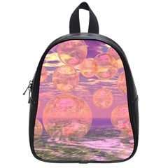 Glorious Skies, Abstract Pink And Yellow Dream School Bag (small) by DianeClancy