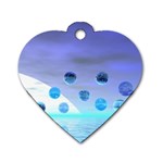 Moonlight Wonder, Abstract Journey To The Unknown Dog Tag Heart (Two Sided) Back