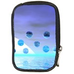 Moonlight Wonder, Abstract Journey To The Unknown Compact Camera Leather Case Front