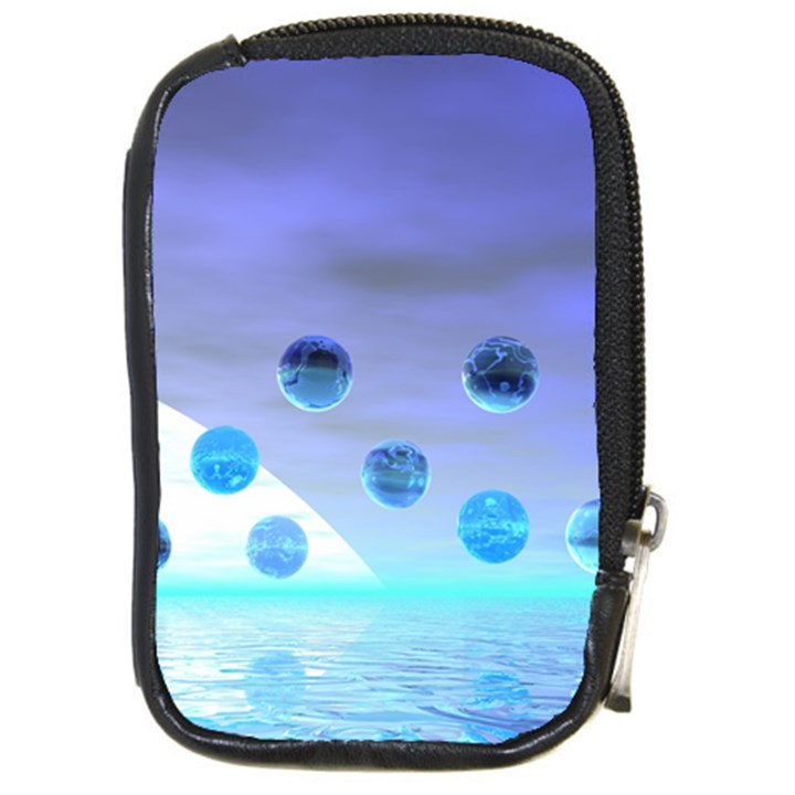 Moonlight Wonder, Abstract Journey To The Unknown Compact Camera Leather Case