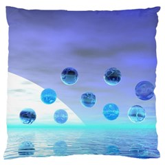 Moonlight Wonder, Abstract Journey To The Unknown Large Cushion Case (single Sided)  by DianeClancy