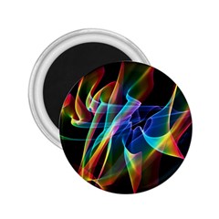 Aurora Ribbons, Abstract Rainbow Veils  2 25  Button Magnet by DianeClancy