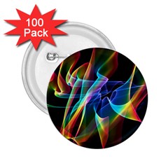 Aurora Ribbons, Abstract Rainbow Veils  2 25  Button (100 Pack)