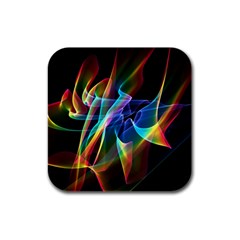 Aurora Ribbons, Abstract Rainbow Veils  Drink Coasters 4 Pack (square) by DianeClancy