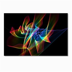 Aurora Ribbons, Abstract Rainbow Veils  Postcard 4 x 6  (10 Pack) by DianeClancy