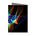 Aurora Ribbons, Abstract Rainbow Veils  Mini Greeting Card (8 Pack) Left