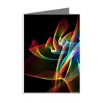 Aurora Ribbons, Abstract Rainbow Veils  Mini Greeting Card (8 Pack) Right