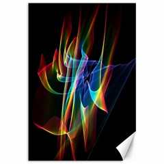 Aurora Ribbons, Abstract Rainbow Veils  Canvas 12  X 18  (unframed)