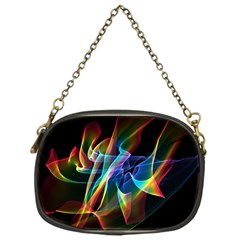 Aurora Ribbons, Abstract Rainbow Veils  Chain Purse (one Side)