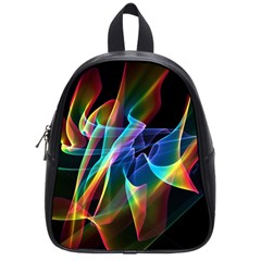 Aurora Ribbons, Abstract Rainbow Veils  School Bag (small) by DianeClancy