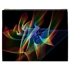 Aurora Ribbons, Abstract Rainbow Veils  Cosmetic Bag (xxxl)