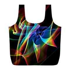 Aurora Ribbons, Abstract Rainbow Veils  Reusable Bag (l)