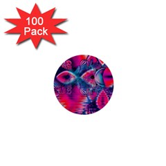 Cosmic Heart Of Fire, Abstract Crystal Palace 1  Mini Button (100 Pack) by DianeClancy