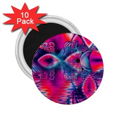 Cosmic Heart Of Fire, Abstract Crystal Palace 2 25  Button Magnet (10 Pack) by DianeClancy