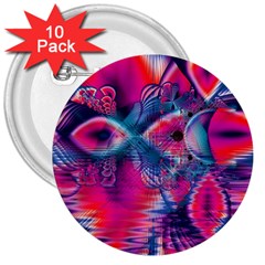 Cosmic Heart Of Fire, Abstract Crystal Palace 3  Button (10 Pack) by DianeClancy