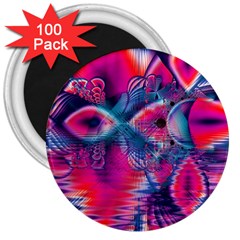 Cosmic Heart Of Fire, Abstract Crystal Palace 3  Button Magnet (100 Pack) by DianeClancy