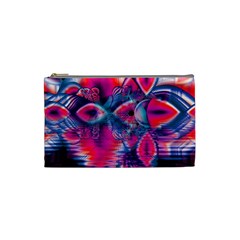 Cosmic Heart Of Fire, Abstract Crystal Palace Cosmetic Bag (small) by DianeClancy