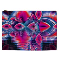 Cosmic Heart Of Fire, Abstract Crystal Palace Cosmetic Bag (xxl) by DianeClancy