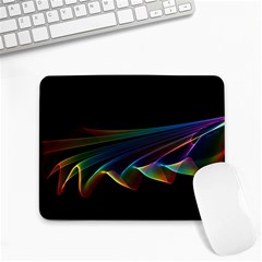  Flowing Fabric Of Rainbow Light, Abstract  Small Mouse Pad (rectangle) by DianeClancy