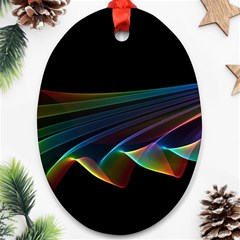  Flowing Fabric Of Rainbow Light, Abstract  Oval Ornament by DianeClancy