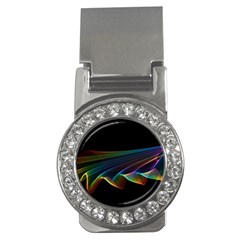  Flowing Fabric Of Rainbow Light, Abstract  Money Clip (cz) by DianeClancy