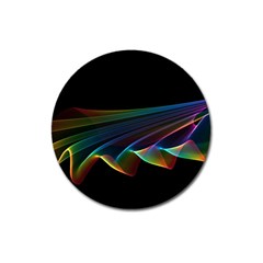  Flowing Fabric Of Rainbow Light, Abstract  Magnet 3  (round) by DianeClancy