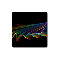  Flowing Fabric Of Rainbow Light, Abstract  Magnet (square) by DianeClancy