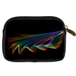  Flowing Fabric of Rainbow Light, Abstract  Digital Camera Leather Case Back