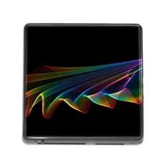  Flowing Fabric Of Rainbow Light, Abstract  Memory Card Reader With Storage (square)