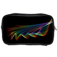  Flowing Fabric Of Rainbow Light, Abstract  Travel Toiletry Bag (one Side) by DianeClancy