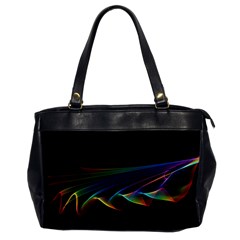  Flowing Fabric Of Rainbow Light, Abstract  Oversize Office Handbag (one Side) by DianeClancy