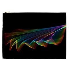  Flowing Fabric Of Rainbow Light, Abstract  Cosmetic Bag (xxl) by DianeClancy