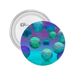 Ocean Dreams, Abstract Aqua Violet Ocean Fantasy 2 25  Button by DianeClancy